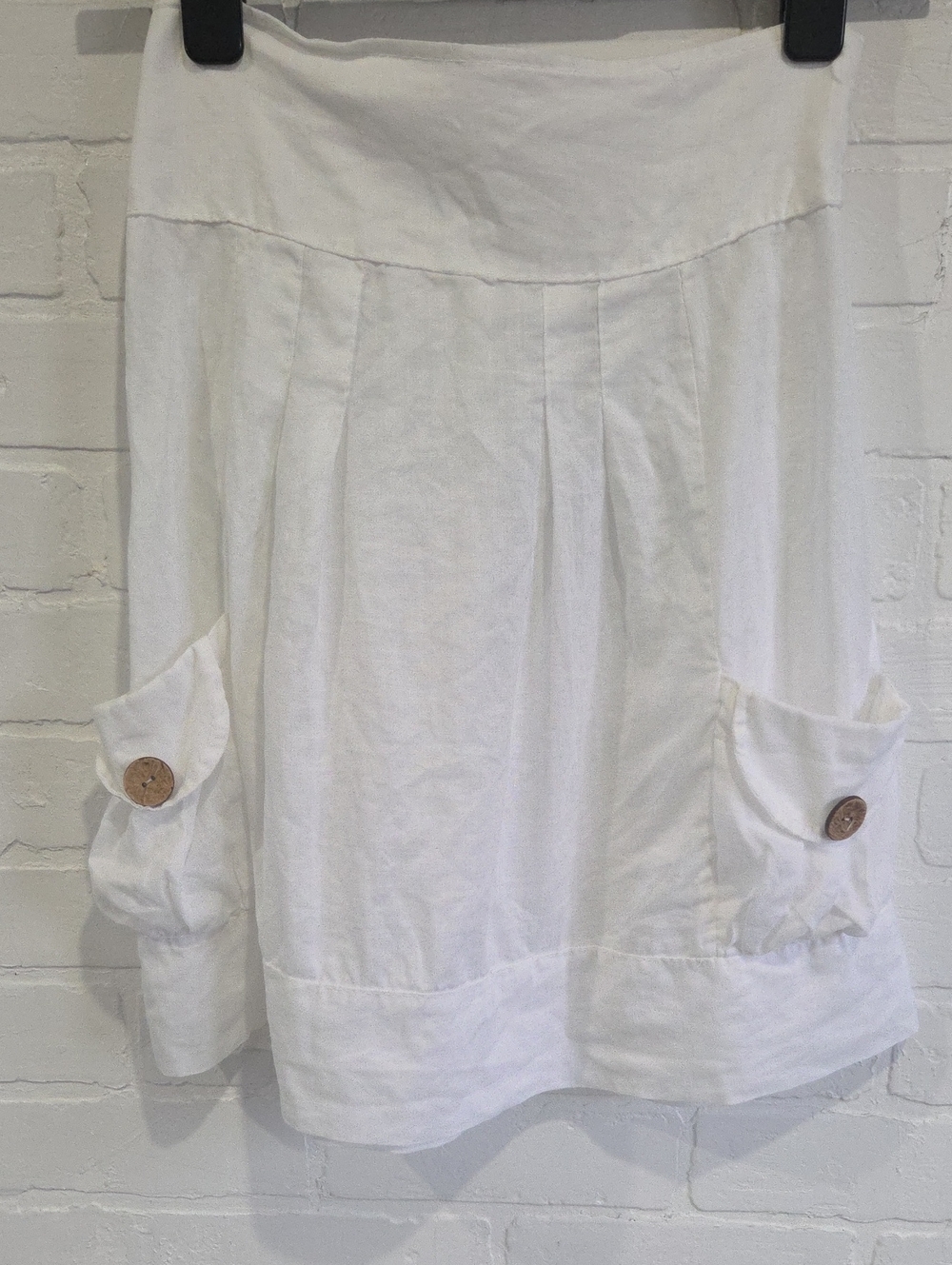 White Linen  Skirt